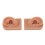 Reusable Silicone Left & Right Dark Skin Tone Piercing Practice Ears, 7.5x5cm 8