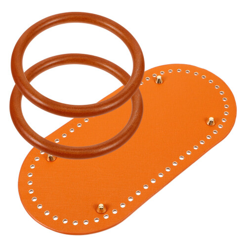 2Sets Leer Handtas Chocolade Metalen Handvat Voor DIY 2