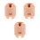 3St 1/6 Plastic Halsconnector Voor Actiefiguren, Lichtbruin 4