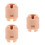 3St 1/6 Plastic Halsconnector Voor Actiefiguren, Lichtbruin 9