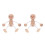 2St Onbewerkte Voor Knutselen, Gladde Pegfiguren 8