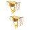 2St Gouden Traditionele Chinese Keizerhoed Voor Feest En Performance 8