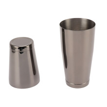304 Stainless Steel Cocktail Shaker 2-Section Mixer Bar Wine Cup Black Plated