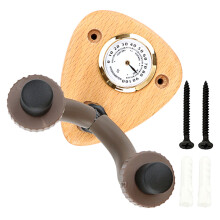 3Stk Wand-Gitarrenhalter Holz Metall . Hygrometer Multicolor