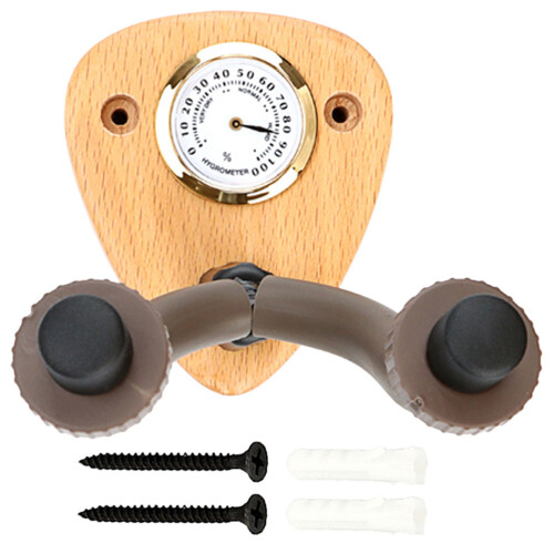 3Stk Wand-Gitarrenhalter Holz Metall . Hygrometer Multicolor 1