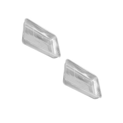 2St Multifunctionele Rvs Ovenpan Set Met Siliconen En Rooster 2