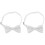 2St Witte Kinderstrik Van Polyester, Verstelbare Accessoire 4