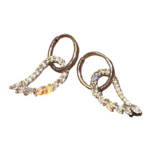 Modern Wing Drop Earrings Accuracy Cut Cubic Zirconia Stones