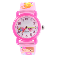 3St Vrolijke Roze Kinderhorloge Waterdicht Quartz Jongens