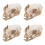 4St Handgemaakt Beige Fortuin Kat Model Resin Vis Tank Decor 8