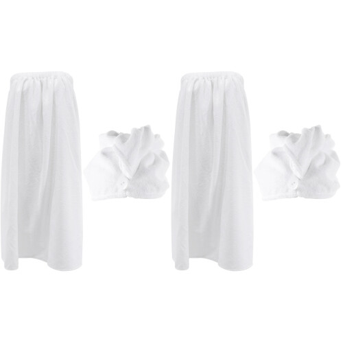 2Sets Badhanddoek Met Haarwrap, Stijlvol En Absorberend 2