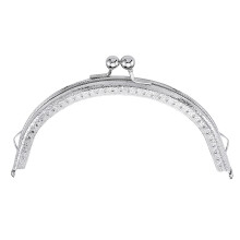 3St Zilveren Portemonnee Frame Met Bloemgravure, Metalen Clutch Lock