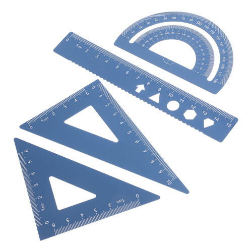12St Multifunctionele Aluminium Tekentangens Ruler Set Voor School 1
