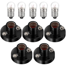 5Sets E10 Schroef Lichtfitting Houder Zwart Plastic Voor Lesmateriaal