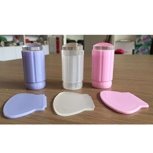 Nail Art Stamper Roze Met Plastic Schraper Voor DIY Nagelkunst 2