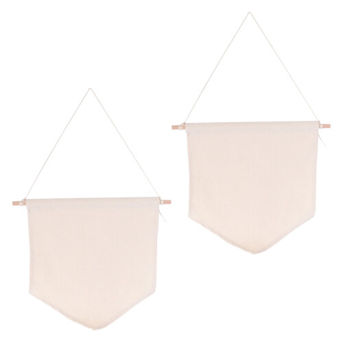4St Beige Canvas Pennants Voor Speld- En Brosjes Display