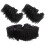 5Sets Zwarte Polyester Ruffle Kraag En Mouwen Gotische Mode 1