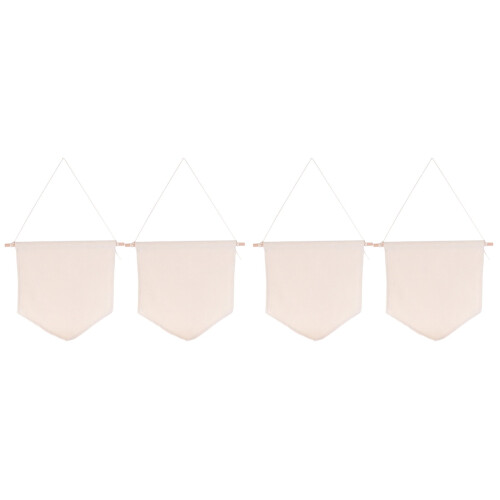 4St Beige Canvas Pennants Voor Speld- En Brosjes Display 2