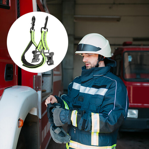 2St Reflecterende Brandweerhandschoen Houder Met Polyester Riem 2