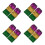 4Paren Paar Polyester Glitter Beenhoezen En Party 7