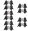 5Paren Paar Zwarte Crystal Schoenclips Dames Versiering 10