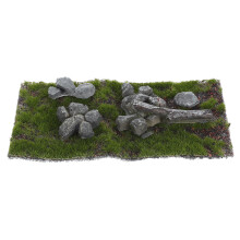 2St Kunstgras Van Nylon En Spons Voor Mini Landschappen