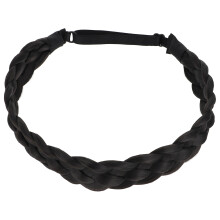 2Stk Geflochtenes Haarband Aus Hochtemperaturfaser Schwarz Für Damen