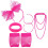 5Sets Roze Hoofdband Sieraad Armband Retro Feestdecor Creative 1