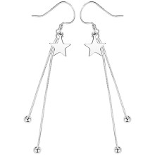5Paare Kupfer Stern Anhänger Ohrringe Silber Damen Modeschmuck