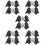 5Paren Paar Zwarte Crystal Schoenclips Dames Versiering 7