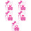 5Sets Roze Hoofdband Sieraad Armband Retro Feestdecor Creative 6