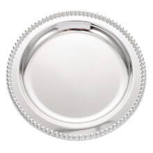 2Stk Silber Obsttablett Snack- Und Dessertplatte Mit Antirutschboden