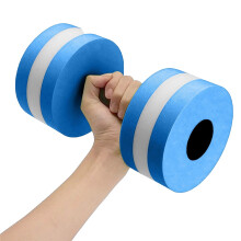 Water Dumbbells for Aquatic Exercise, Aquatic Exercise Dumbbells Premium Foam Barbells with Heavy Resistance and Reinforced 360 End Design, Soft