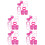 5Sets Roze Hoofdband Sieraad Armband Retro Feestdecor Creative 5