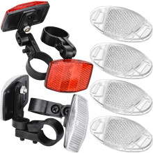 Cycling Safety Essentials, Bike Reflector Set Ensuring Super Brightness Reflection For Enhanced Night Visibility, Easy Install Remove On Most Bicycles