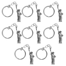 32Stk Amerikanische Schlüsselringe Metall Silber Partygeschenk