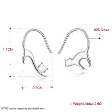 2Stk Sterling Silber Ohrstecker Katzen Damen Glänzend