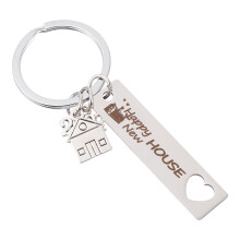 2Stk Key Ring Silber Hauswarm Geschenk Schlüsselanhänger