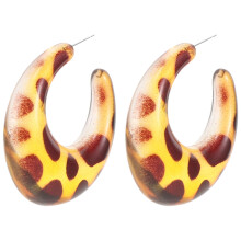 5Paare Damen Resin Ohrringe C-Form Farbton Hoops Schmuck