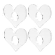 16Stk Transparent Herzförmige Lesezeichen Aus Acryl Für Zuhause