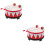 2Sets Rood Kind Snaredrum Set Educatief Percussie Speelgoed 8