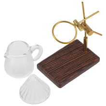 5Sets Mini Dripper Halter Walnuss Holz Basis Für Puppenhaus