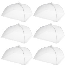 Parasol en filet fin réutilisable et pliable, couvercles alimentaires pliables en acier inoxydable galvanisé à mailles cryptées, faciles à