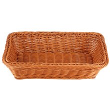 Storage Display Decor Baskets, Food Serving Baskets Smooth Surface Open-Top Design for Kitchen Dining Room Office, Wicker Bread Basket Natural Woven