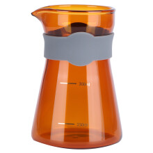 Hand Drip Coffee Pot with Measurement Markings, Heat Resistant High Temperature Resistant Borosilicate Glass Pour Over Coffee Maker Kettle, Shatter