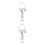 2Stk Key Ring Silber Hauswarm Geschenk Schlüsselanhänger 4
