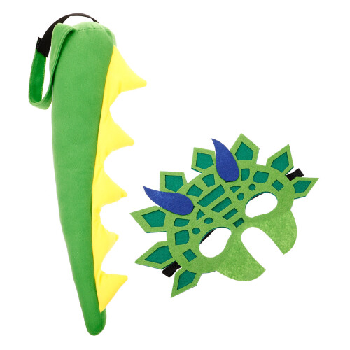 2Sets Dinosaurier Kostüm Kinder, Filzmaske Mit , Cosplay