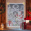 Holiday Window Curtain for Home Decor, Charming Pattern Lace Fabric Illuminating Design Versatile Size Christmas Elements Translucent Drapery Panel, 4