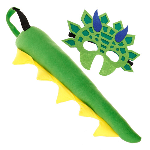 2Sets Dinosaurier Kostüm Kinder, Filzmaske Mit , Cosplay 2