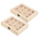 6Ud De Madera Sin Pintar Beige Con 10 Compartimentos Para 3